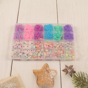 Best selling colourful girls kids diy beading jewelry toys wholesale