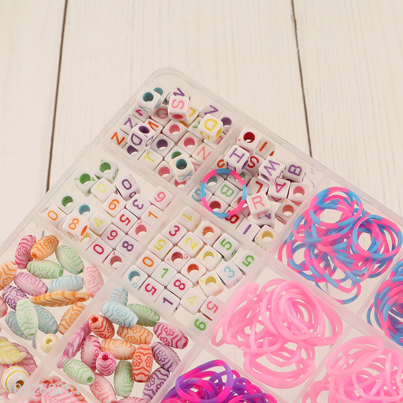 Best selling colourful girls kids diy beading jewelry toys wholesale