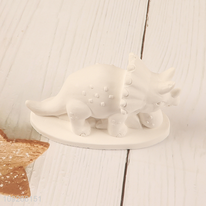 Low price dinosaur shape diy plaster paint set painting toys for children