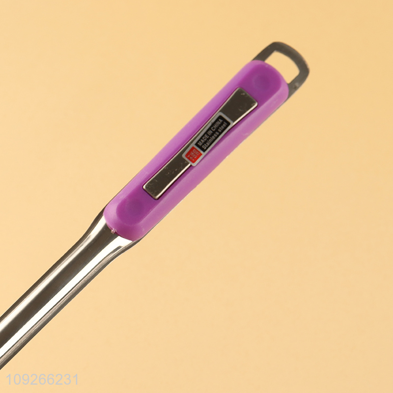 New Product Stainless Steel Soup Ladle Metal Soup Spoon with Plastic Handle