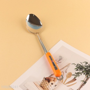 Hot Selling Stainless Steel Basting Spoon with Plastic Handle Kitchen Utensils
