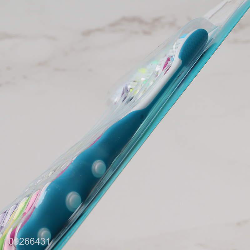 China Wholesale 5Pcs/Set Kids Manual Toothbrush Set with Nylon Bristles