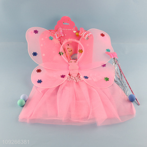 New Product Butterfly Fairy Costume for Girls Princess Cosplay Costume Set