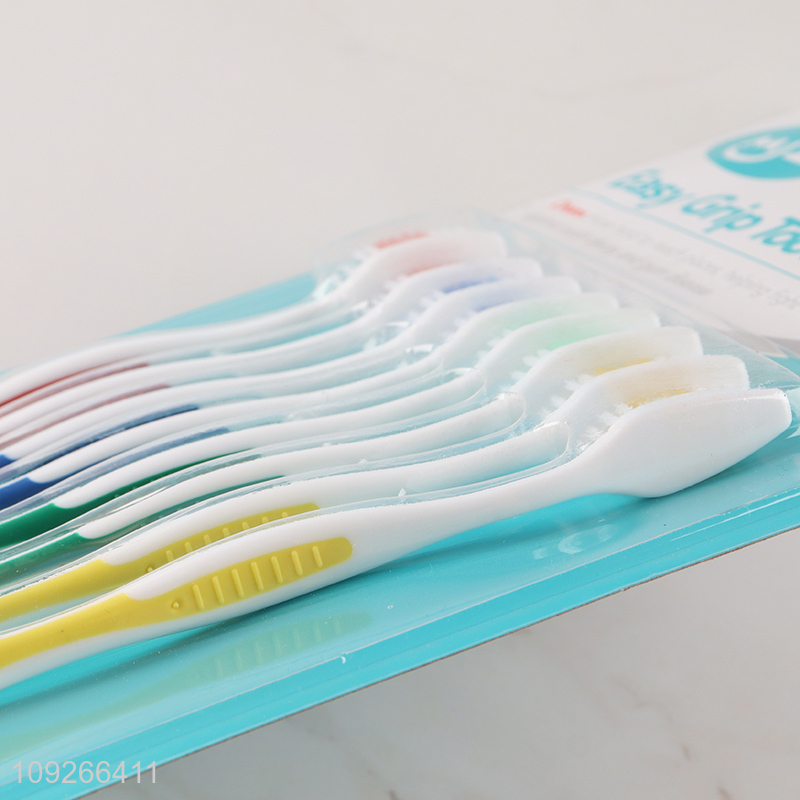 Factory Supply 8Pcs/Set Adults Manual Toothbrush Set with Nylon Bristles