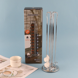 Wholesale 40-Cup Coffee Pod Holder Metal Wire Capsule Coffee Holder for Home Office