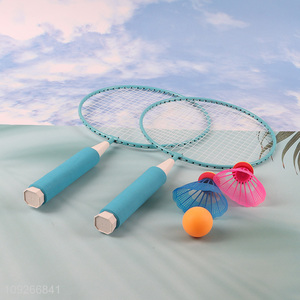Best selling indoor outdoor sports professional badminton racket set wholesale