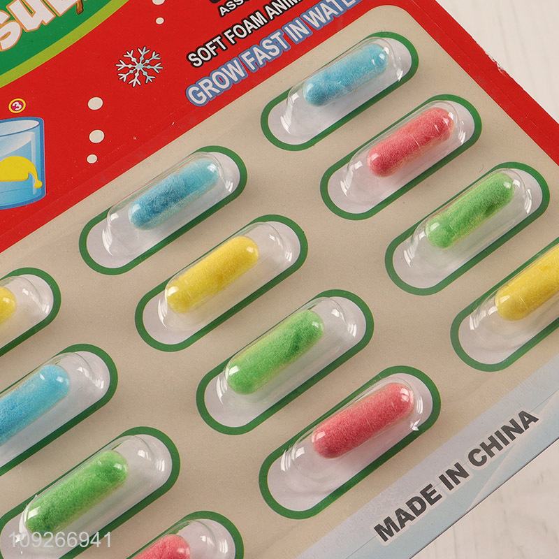 Factory supply christmas series soft foam animal growing toys for sale