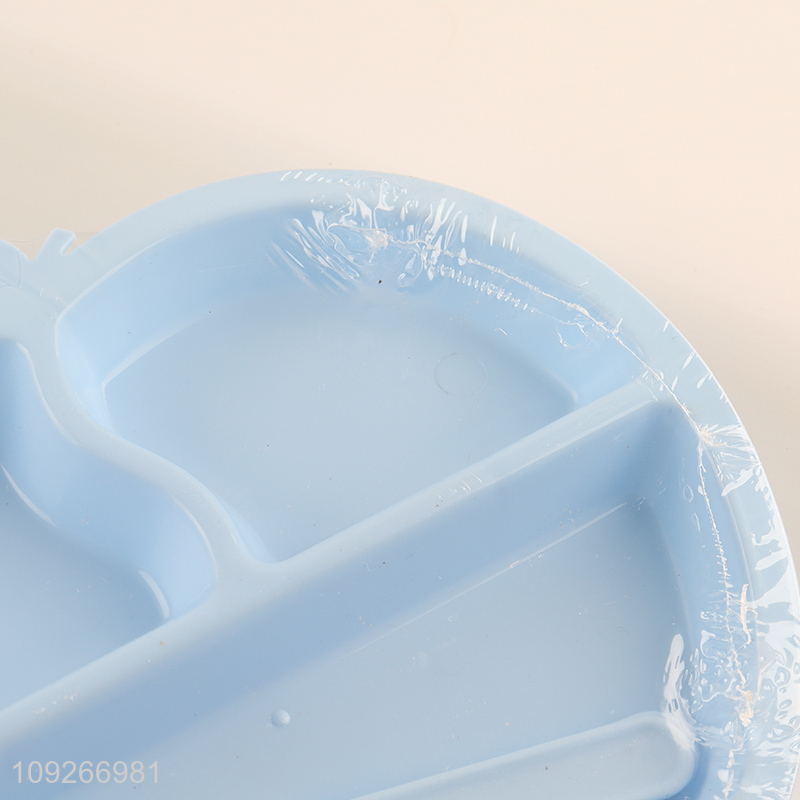 China products apple shape baby dinner plate set with fork and spoon