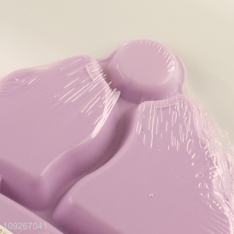 China supplier 3compartment plastic baby dinner plate set with fork and spoon