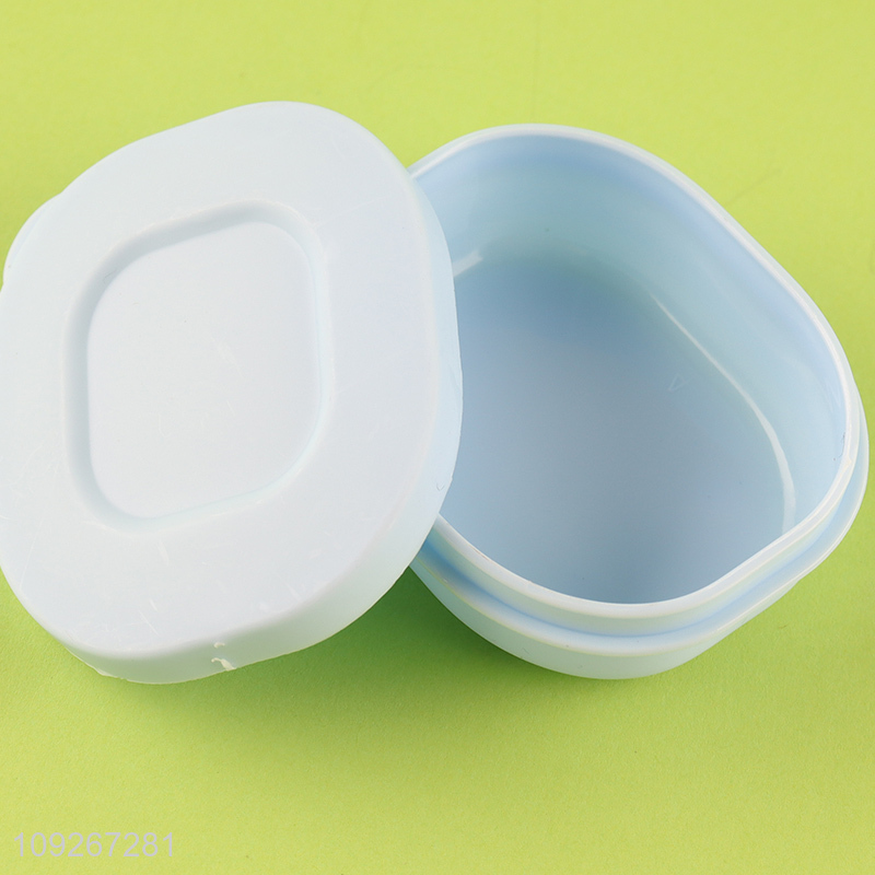 Top quality portable cartoon plastic lunch box set for school kids