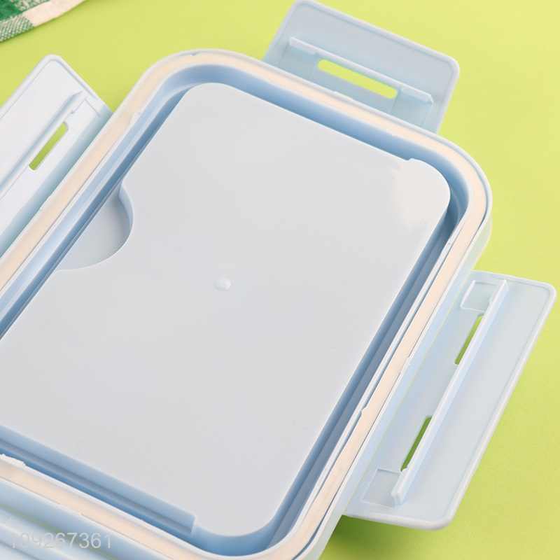 Most popular portable cartoon plastic lunch box set for school kids