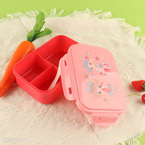 Top products 3compartment plastic lunch box set for school kids