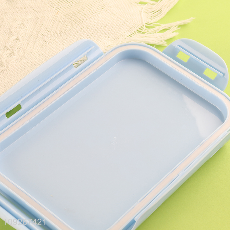 Top sale cartoon portable plastic children school lunch box set