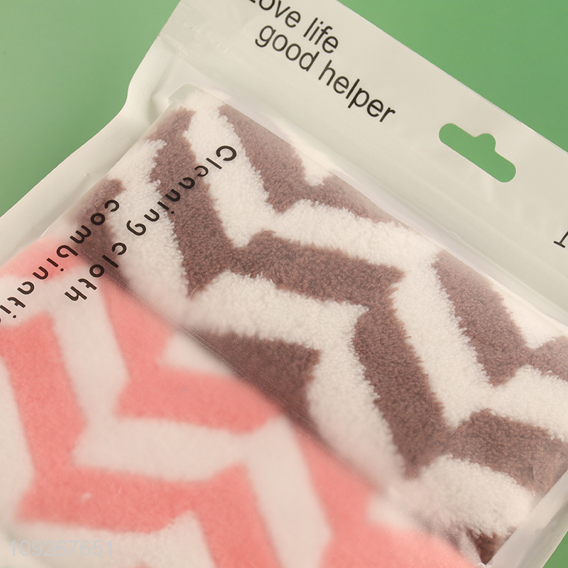 China products 3pcs square microfiber cleaning clothes cleaning towel set