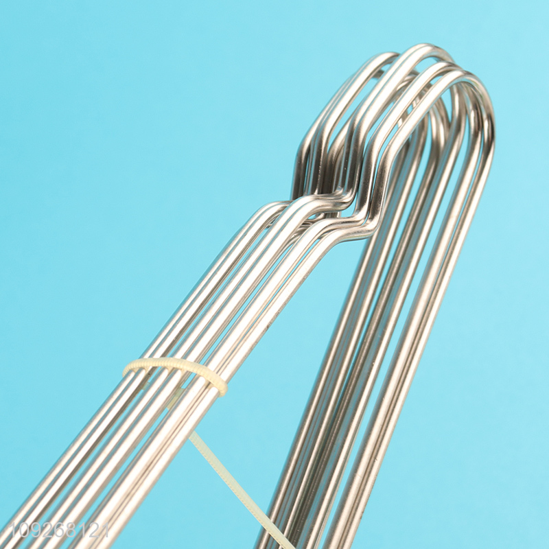 Online wholesale 10pcs anti-slip household stainless steel clothes hanger
