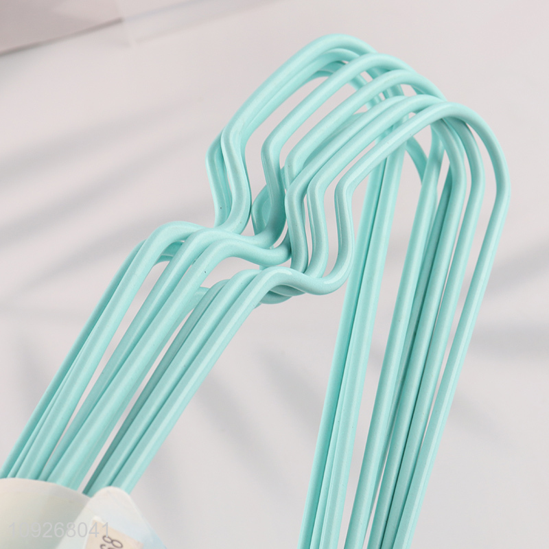Top sale non-slip 10pcs household plastic-coated hanger clothes hanger set