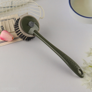 Latest product home kitchen long handle pot brush dish brush for sale
