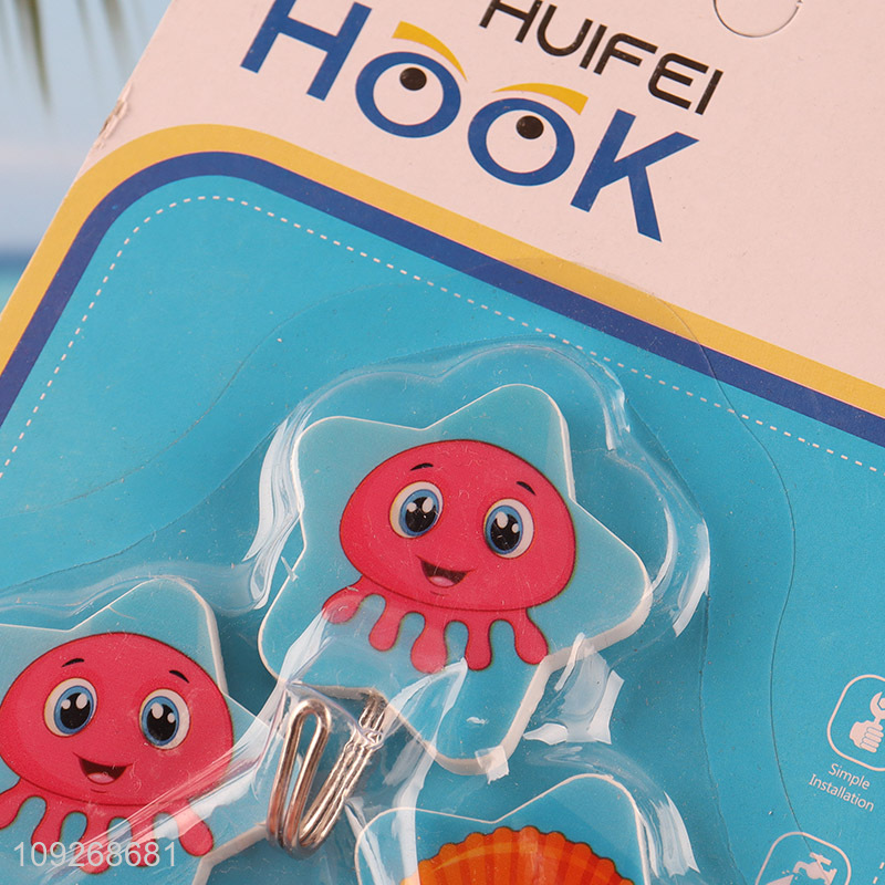 Factory price 3pcs bathroom kitchen star shape sticky hook wall hook