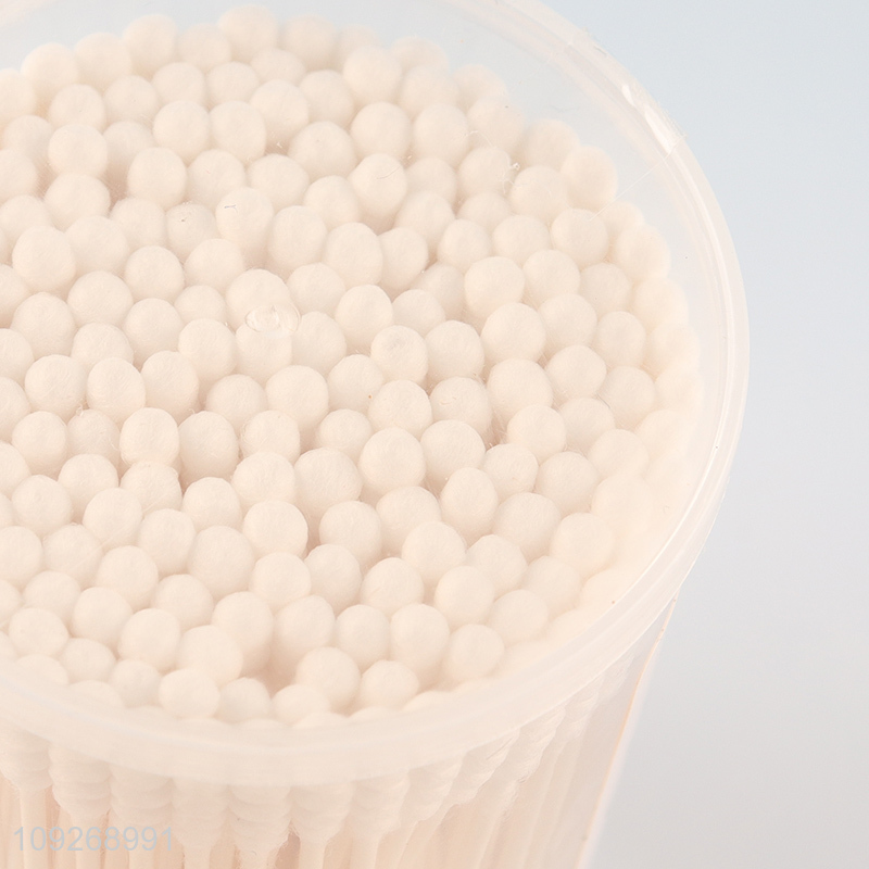 China supplier 200pcs baby care bamboo stick cotton swab cotton bud for sale