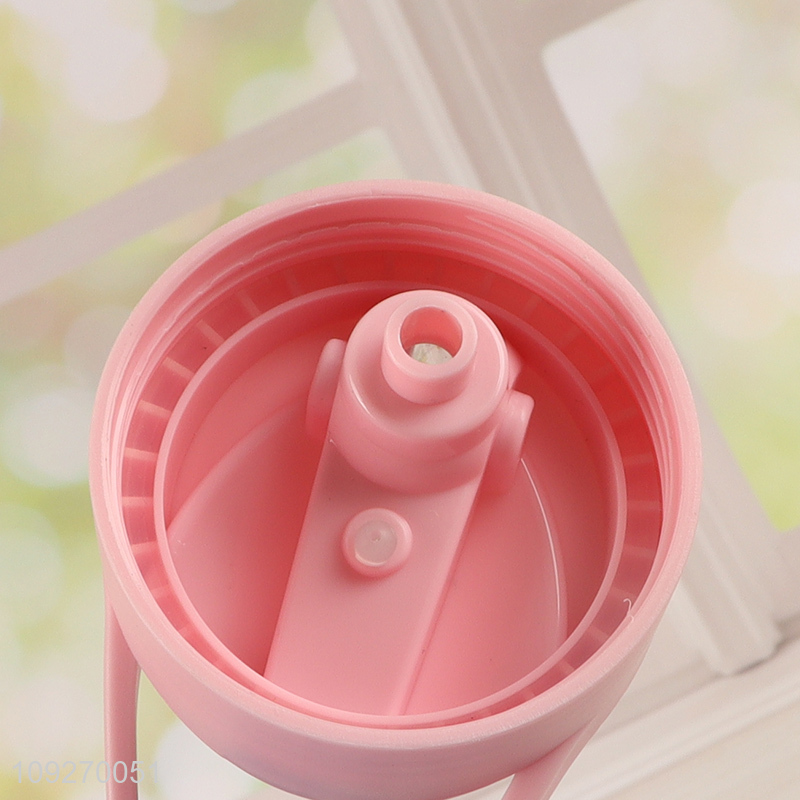 New Arrival Portable Leakproof Easy Clean Plastic Water Bottle with Flip Straw