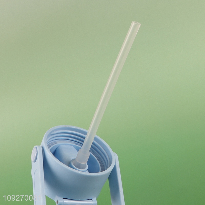 High Quality Kids Water Bottle Cute Plastic Water Bottle with Straw & Handle