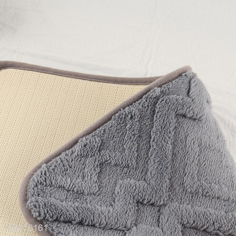 Top selling rectangle soft plush anti-slip floor mat door mat wholesale