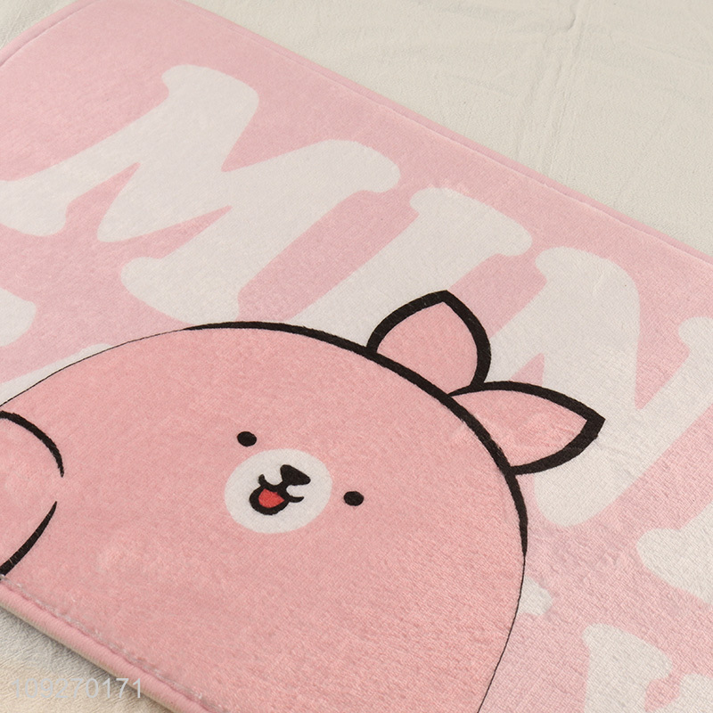 New arrival cartoon pink rectangle floor mat door mat for household
