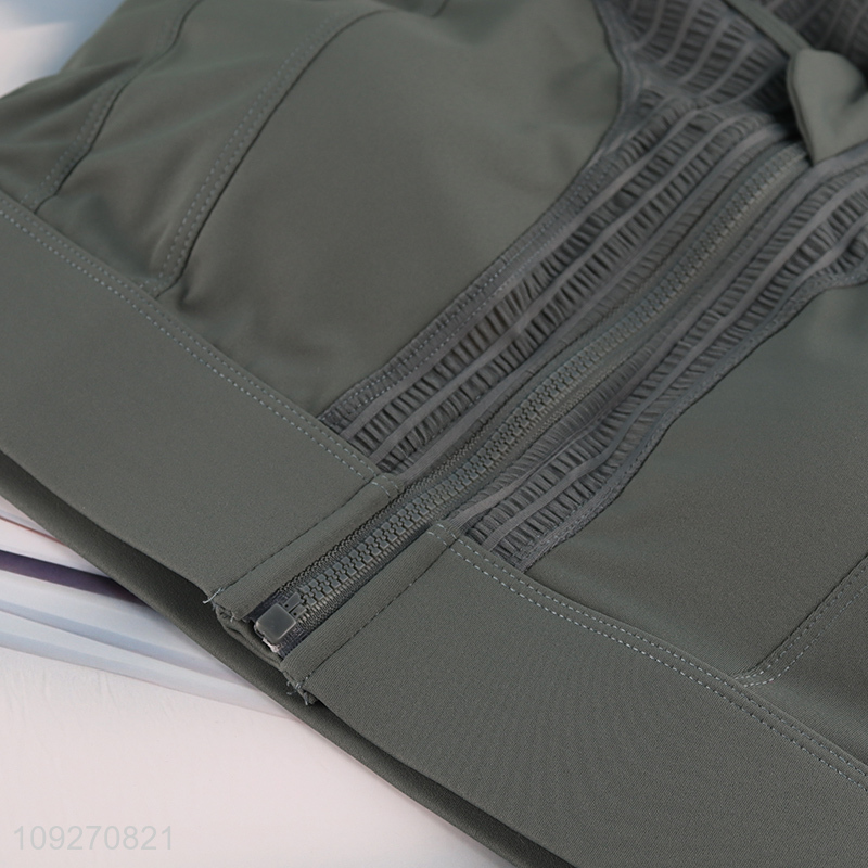 Top products breathable sports women underwear women bra with zipper