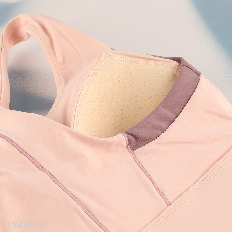 Online wholesale breathable sports women underwear women bra with zipper