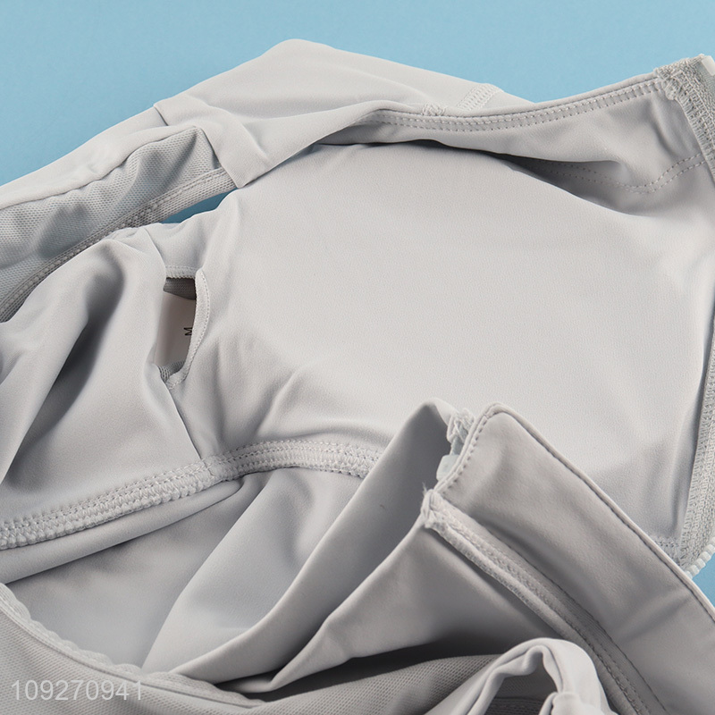 Yiwu market breathable sports women underwear women bra with zipper