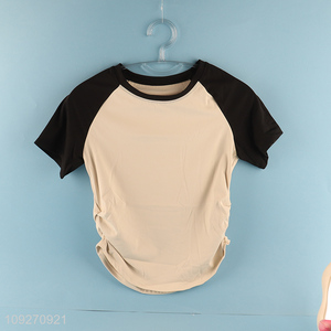 Good Selling Sports Yoga Tight Slim Athletic Elastic Training T-Shirt