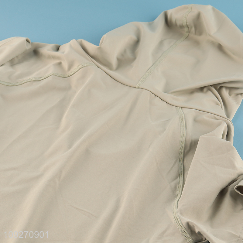 Factory Wholesale Summer Slimming Shaping Hooded Top Short Sleeves