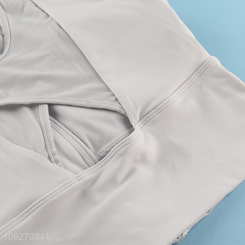 Yiwu market breathable sports women underwear women bra with zipper