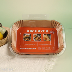 Low price rectangle wood pulp paper air fryer kitchen baking paper
