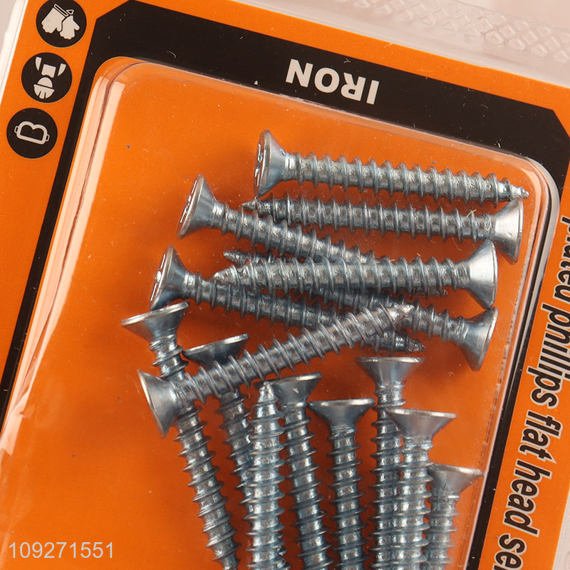 New style 4*30mm metal zinc-plated phillips flat head self-tapping screws
