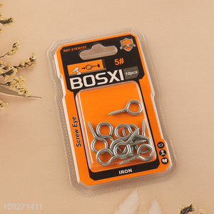 Yiwu market 10pcs iron heavy duty self-tapping screws hooks