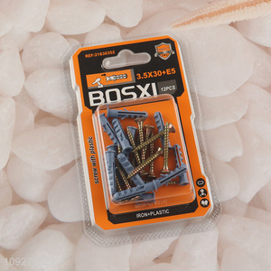 Low price hardware accessories iron screw with plastic tube