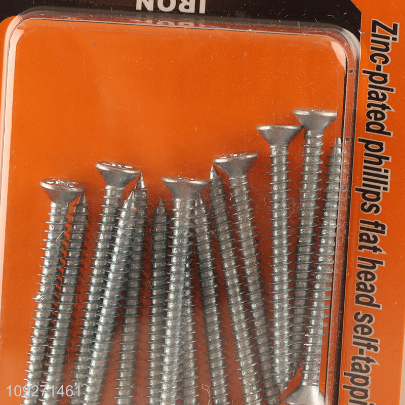 New arrival 3.5*40mm zinc-plated phillips flat head self-tapping screws