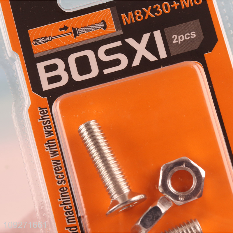 Low price phillips flat head machine screw with washer