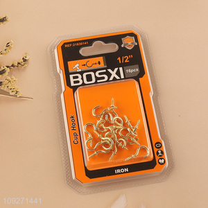 Good selling 16pcs iron hardware accessories self-tapping screws hooks