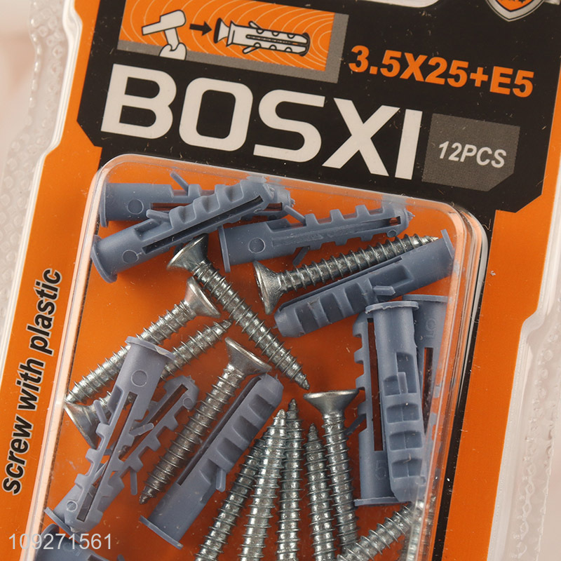 Latest products hardware accessories iron screw with plastic tube