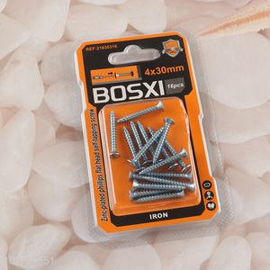 New style 4*30mm metal zinc-plated phillips flat head self-tapping screws