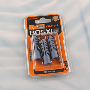 Factory wholesale hardware self-tapping screws with plastic expansion screw tube