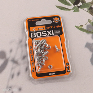 Top products 14pcs iron screws and nuts set for hardware accessories