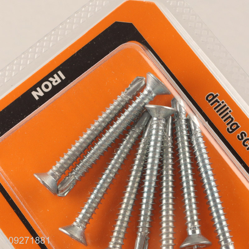 Yiwu market 8pcs woodworking construction site iron nail drilling screw