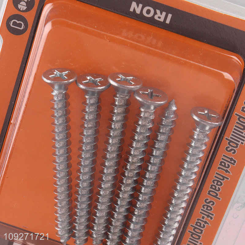 Hot selling 5*50mm zinc-plated phillips flat head self-tapping screws