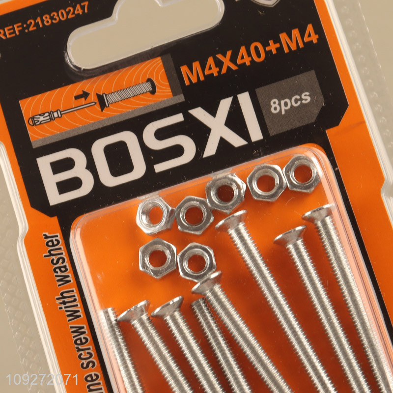 Hot selling phillips flat head machine screw with washer