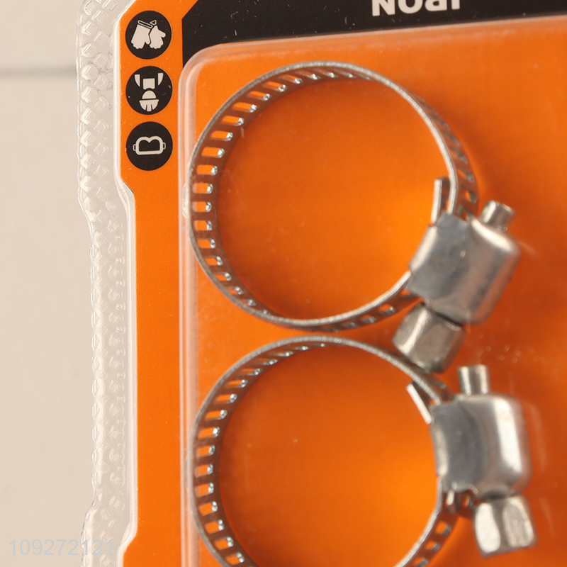 Good selling 2pcs 25mm hardware accessories iron hose clamp