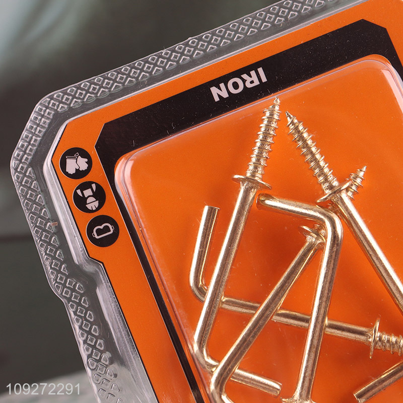 Hot products 6pcs iron right-angle hook hardware accessories