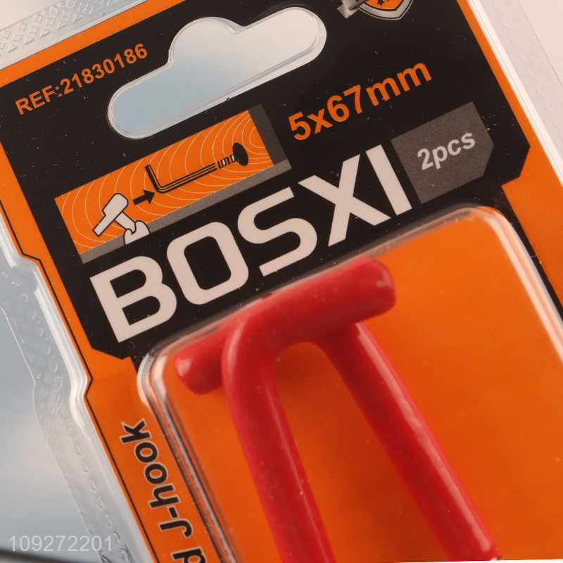 New arrival 2pcs plastic coated self tapping screws hooks